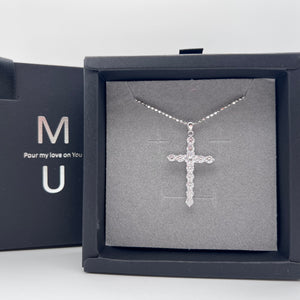 MU ACCESSORIES|純銀水鑽十字架項鍊 N0011