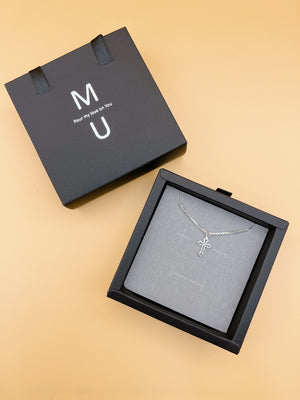 MU ACCESSORIES|純銀鏤空十字架造型手鍊 B0017