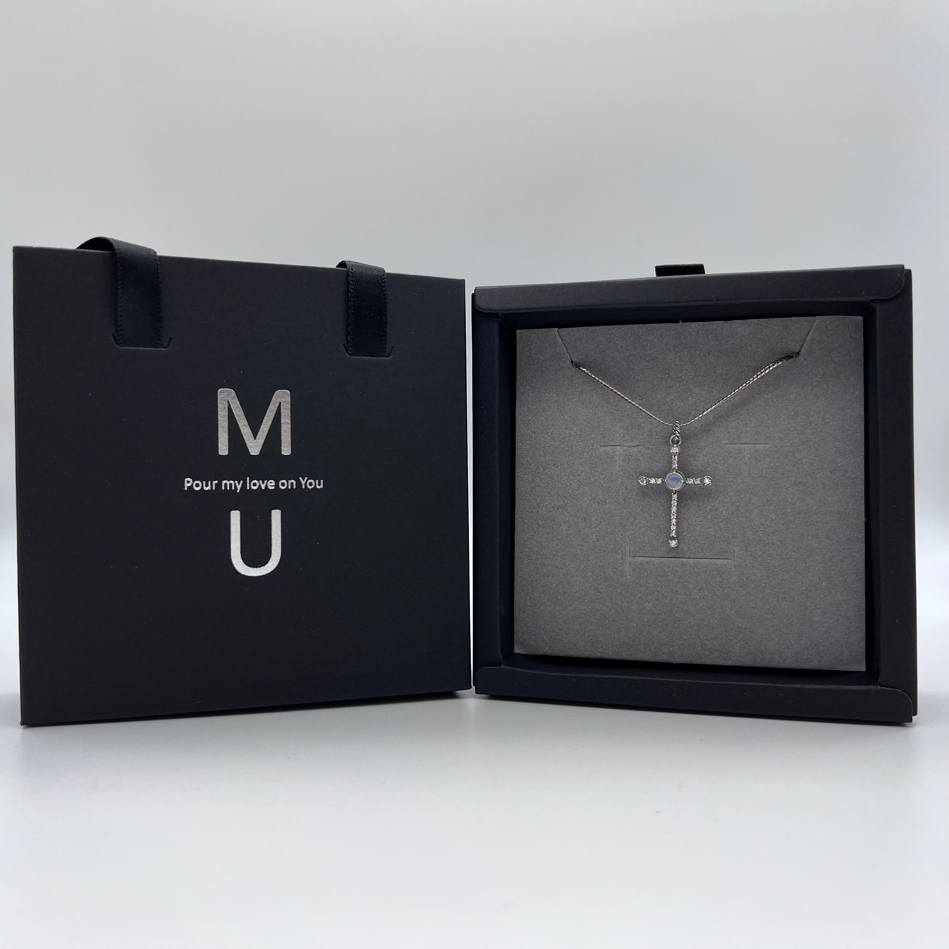 MU ACCESSORIES｜純銀水鑽十字架項鍊 N0005