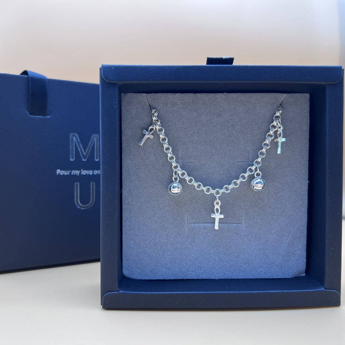 MU ACCESSORIES｜純銀寶寶十字架手鍊 B0005
