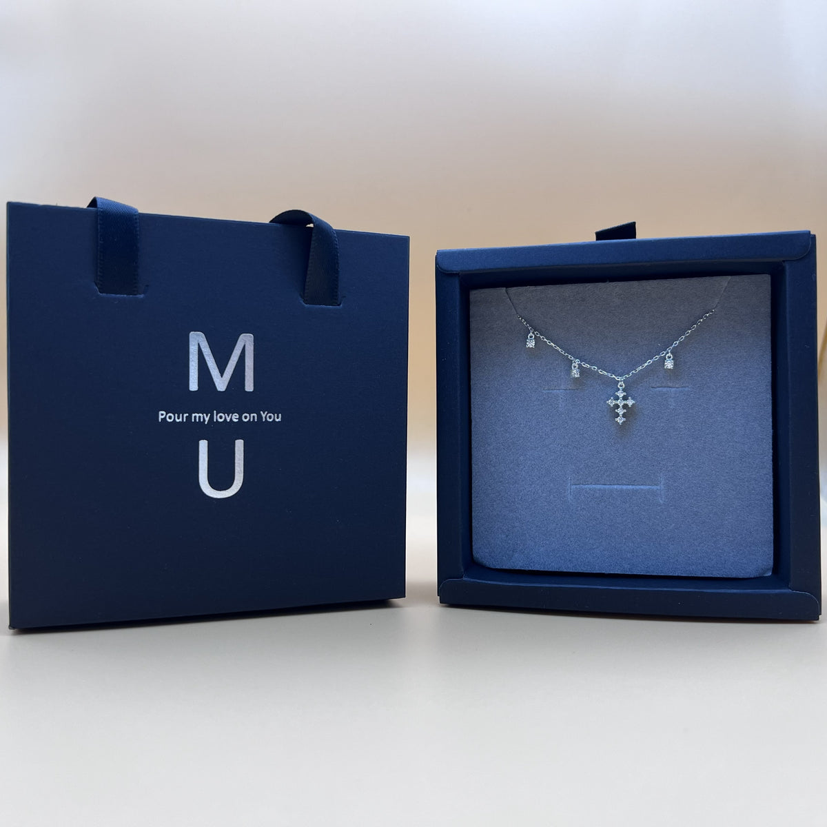 MU ACCESSORIES｜純銀水鑽十字架手鍊 B0007