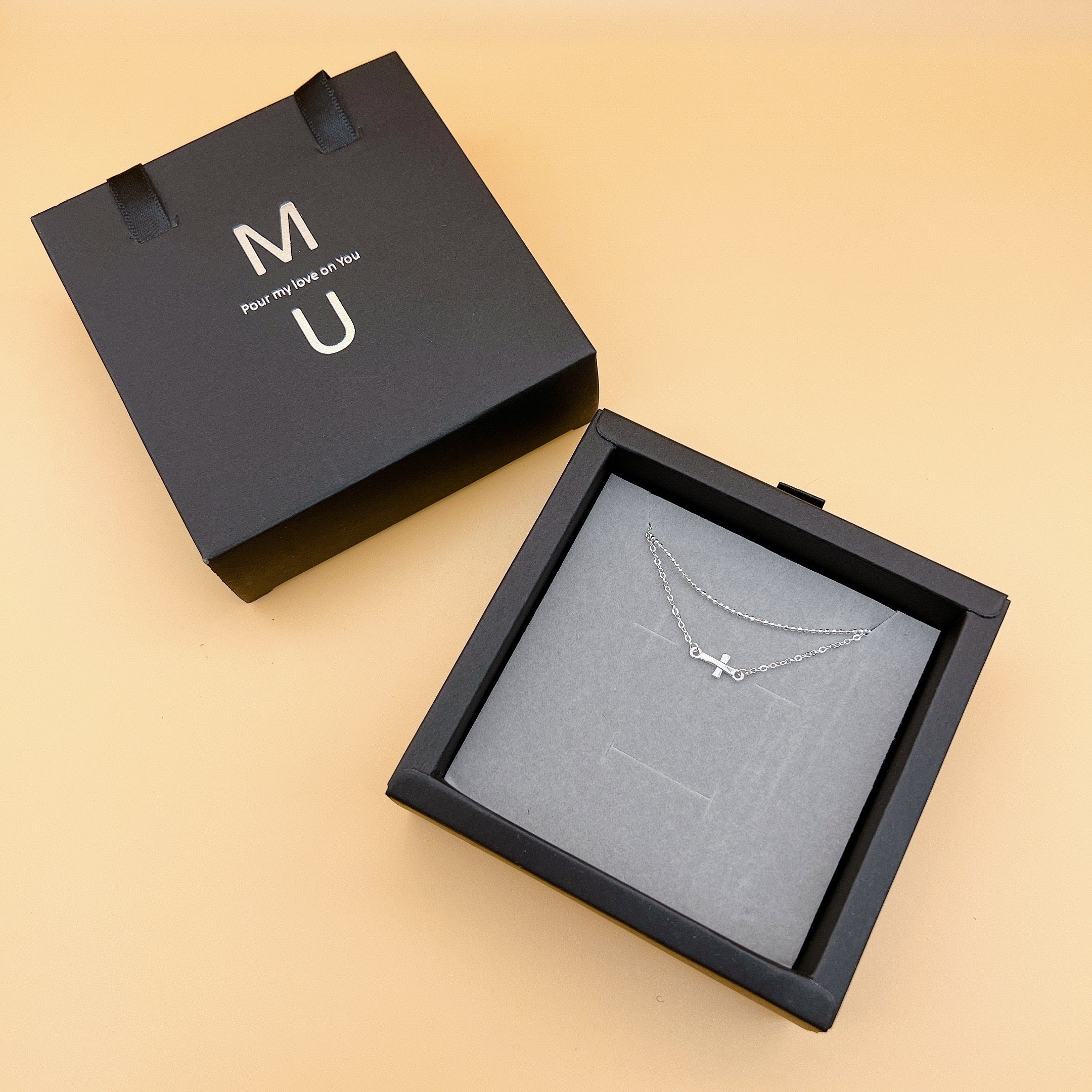 MU ACCESSORIES｜純銀十字架造型雙層手鍊 B0010